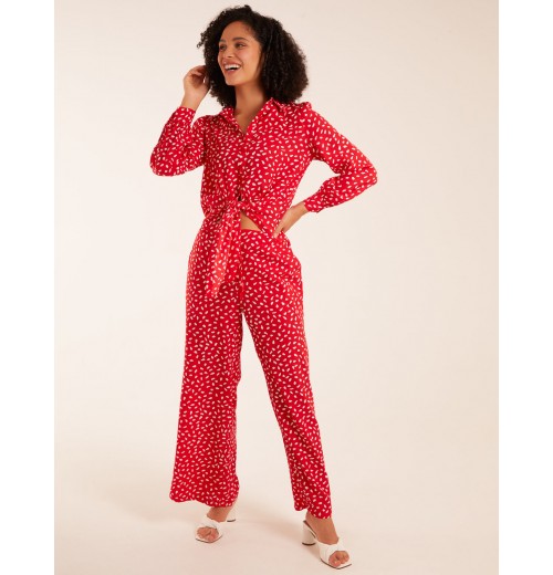 Polka Dot Oversized Shirt & Trouser Set