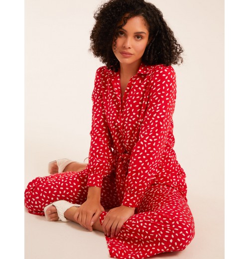 Polka Dot Oversized Shirt & Trouser Set