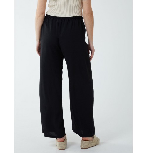 Drawstring Wide Leg Trousers