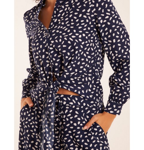 Polka Dot Oversized Shirt & Trouser Set